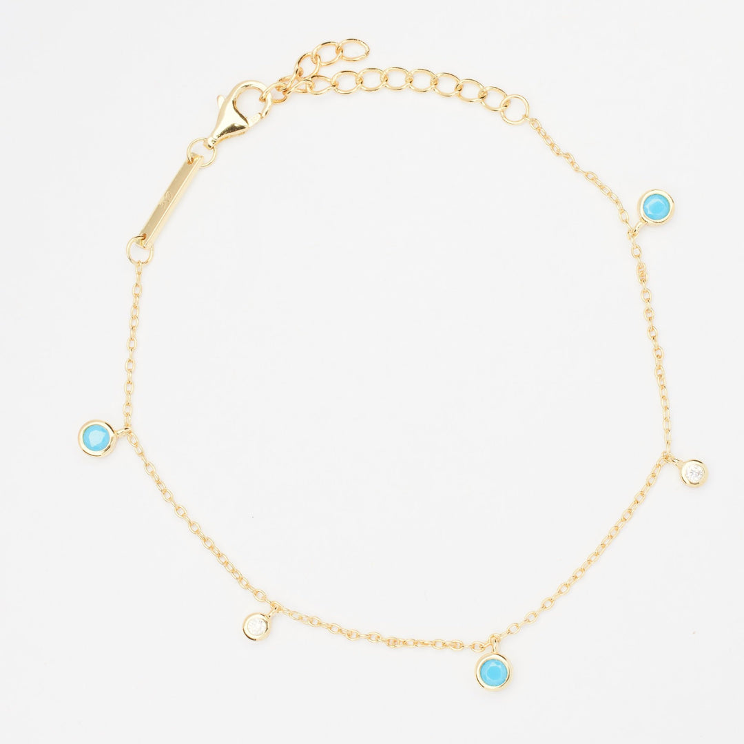 Maya Turquoise Ball Chain Bracelet- Quill Fine Jewelry