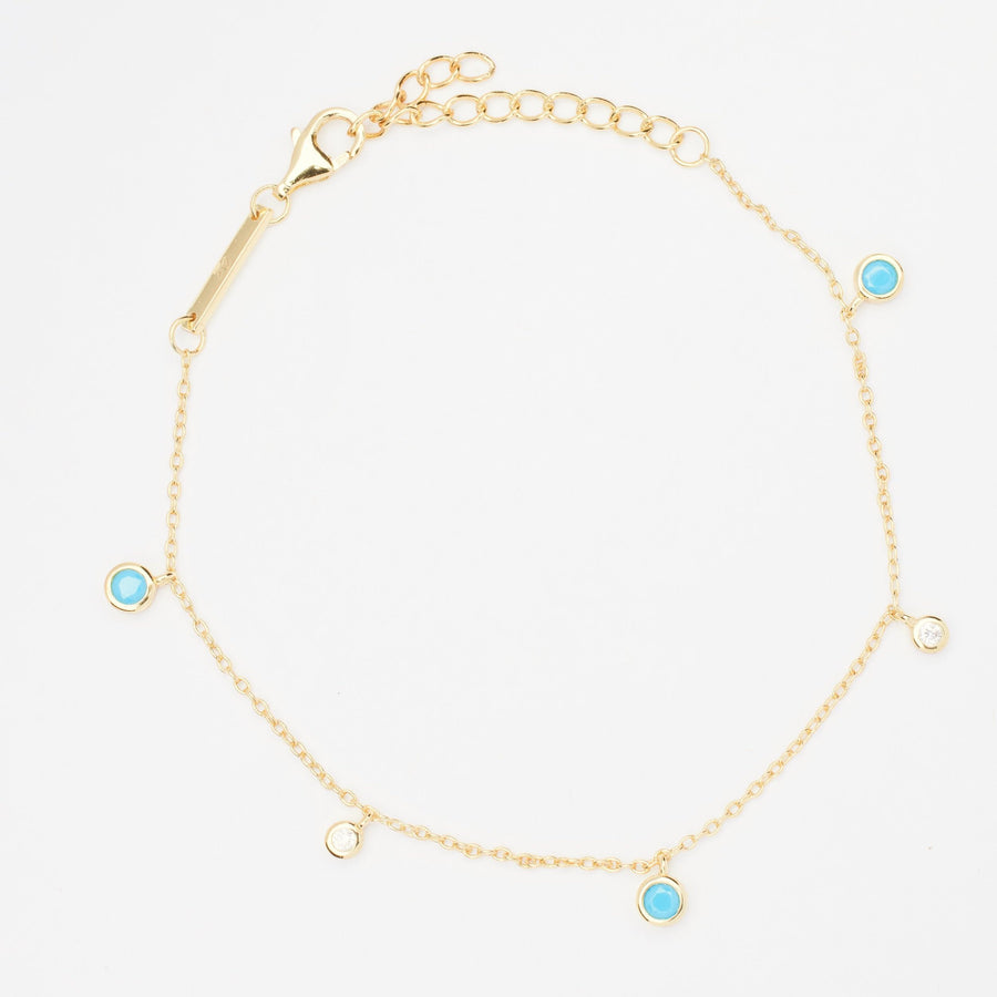 Maya Turquoise Ball Chain Bracelet- Quill Fine Jewelry