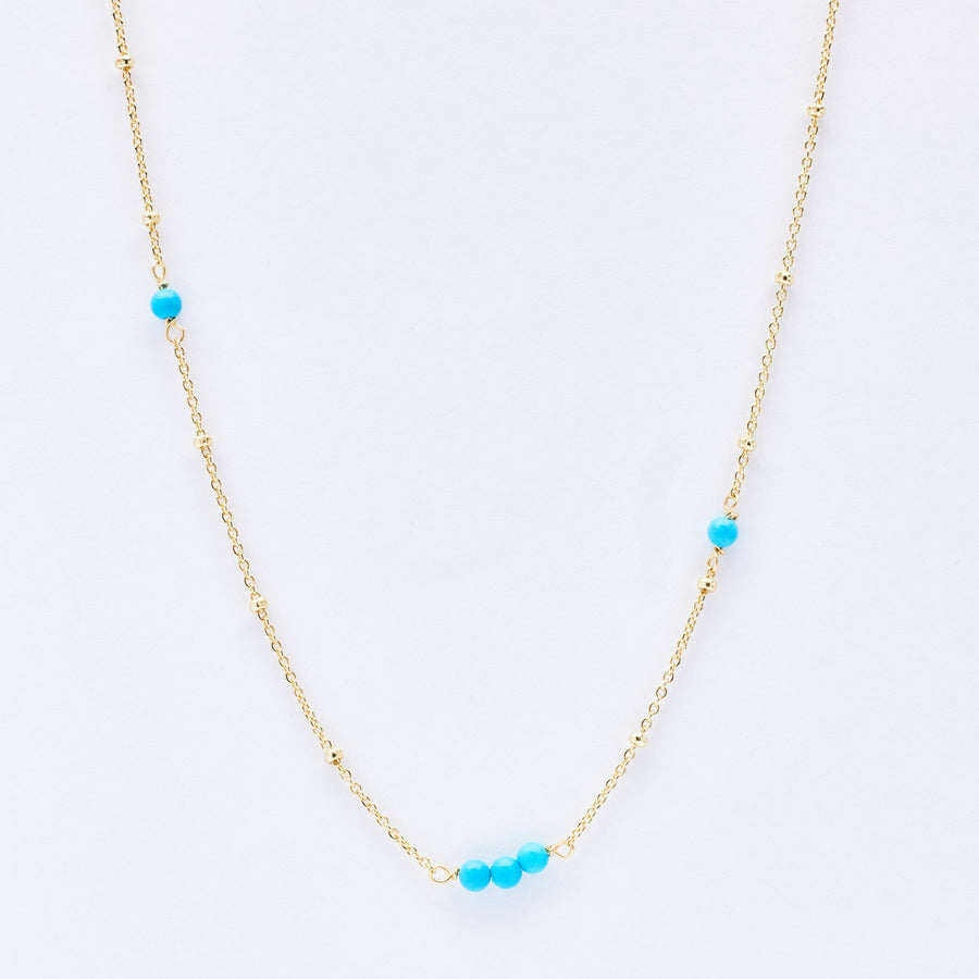 Maya Turquoise Ball Chain Necklace- Quill Fine Jewelry