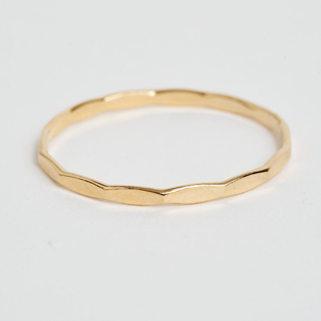 Hammered Gold Stacking Ring- Quill Fine Jewelry