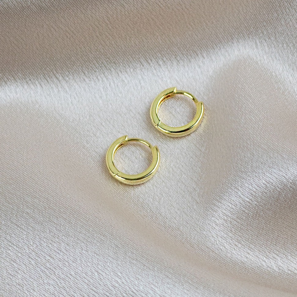 Simple Gold Huggie Earrings- Quill Fine Jewelry