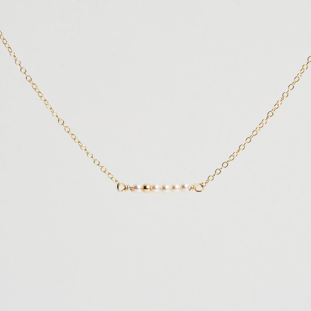 Pearl Bar Gold Bracelet- Quill Fine Jewelry
