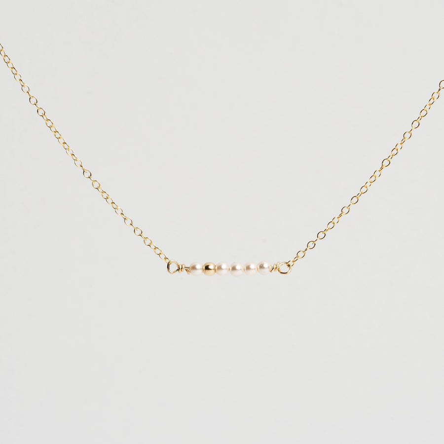 Pearl Bar Gold Bracelet- Quill Fine Jewelry
