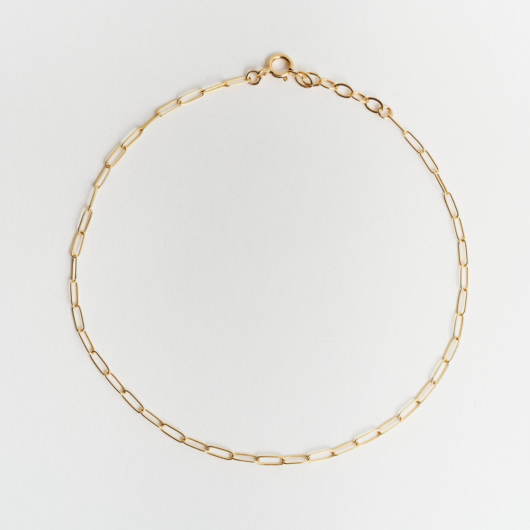 Square Link Gold Chain Choker Necklace- Quill Fine Jewelry
