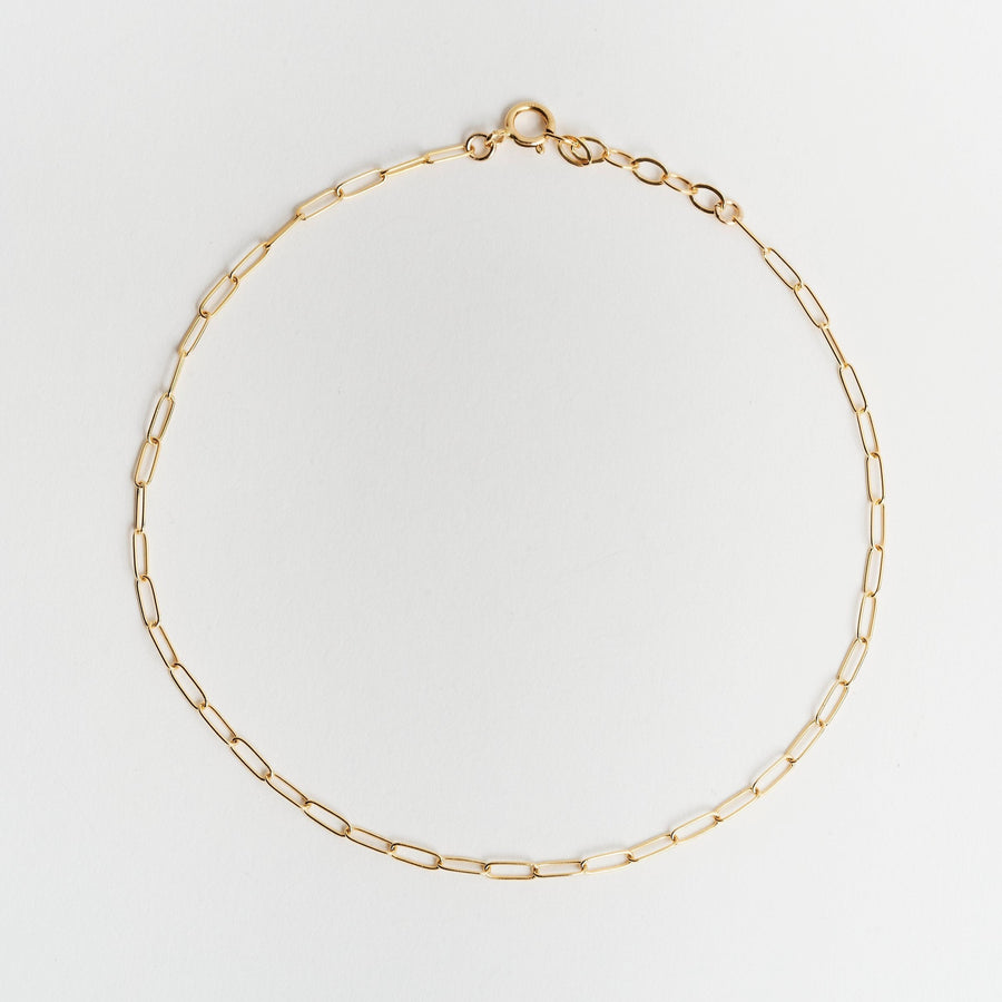 Square Link Gold Chain Choker Necklace- Quill Fine Jewelry