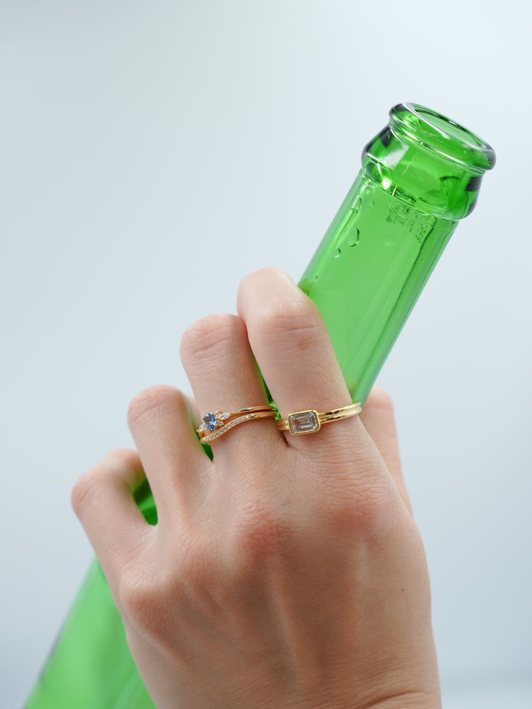 Lana CZ 14k Gold Vermeil Curve Band