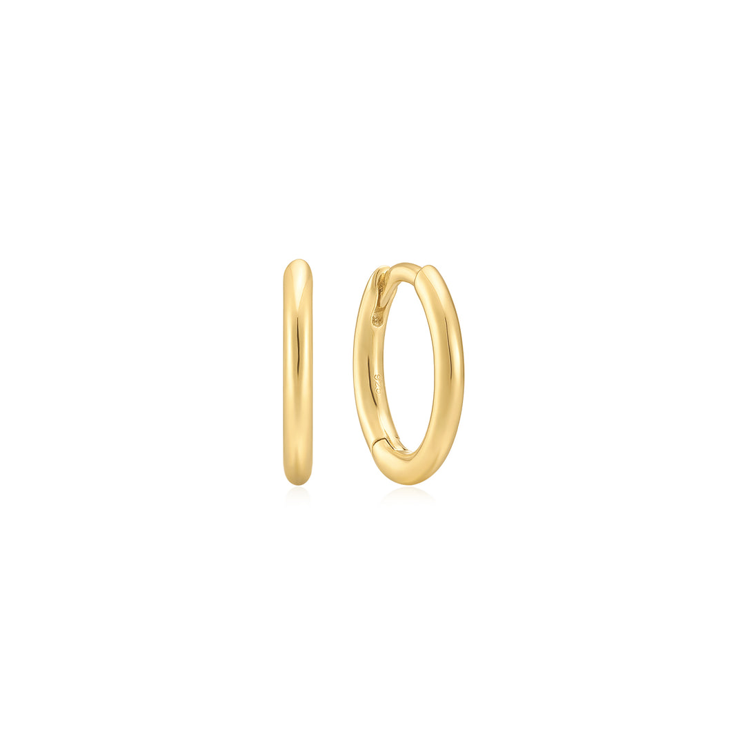 Classic Halo Gold Huggie Earrings- Quill Fine Jewelry