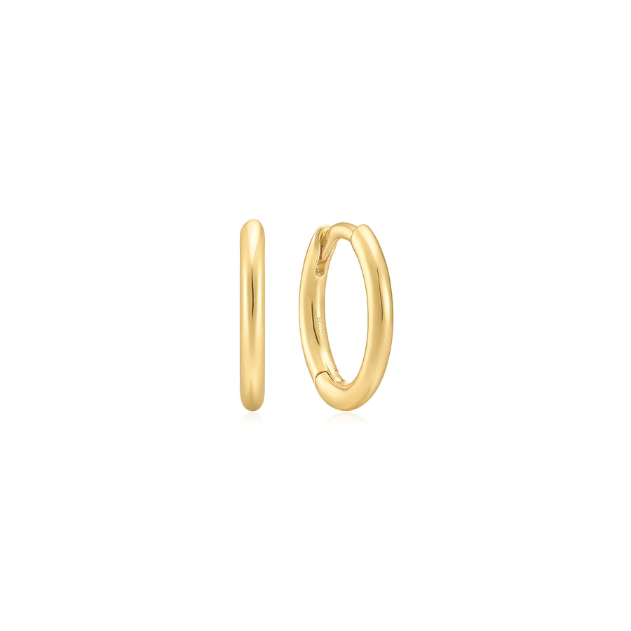 Classic Halo Gold Huggie Earrings- Quill Fine Jewelry