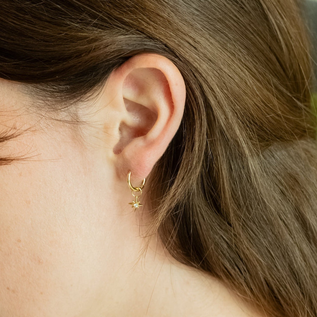 Gold Star Earring Charm- Quill Fine Jewelry
