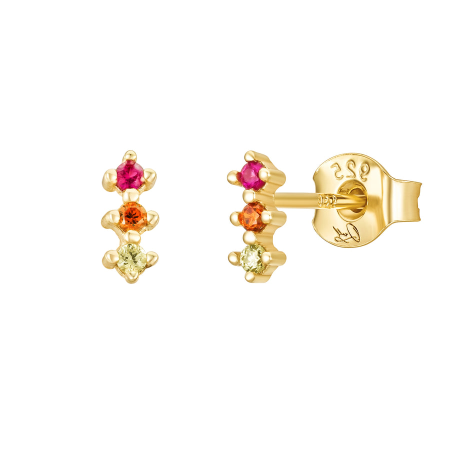 Hannah Gold Ombre Earring Studs-Quill Fine Jewelry
