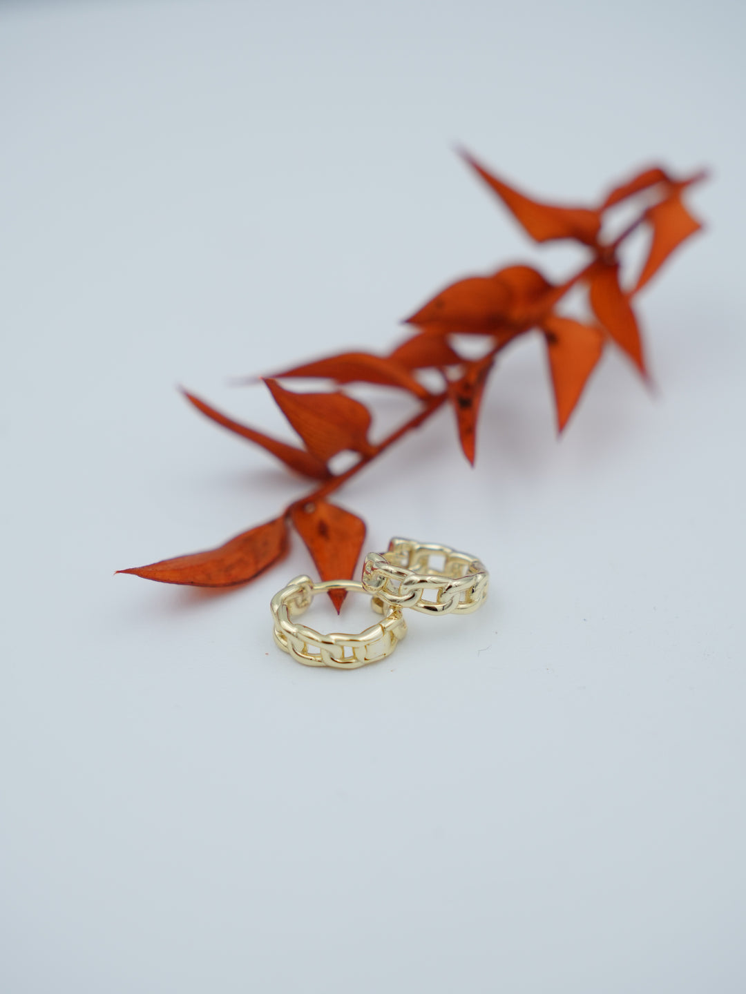 Isra 14k Gold Vermeil Chain Huggies