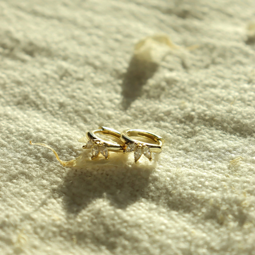 Laurel 14K Gold Vermeil Huggie Earrings