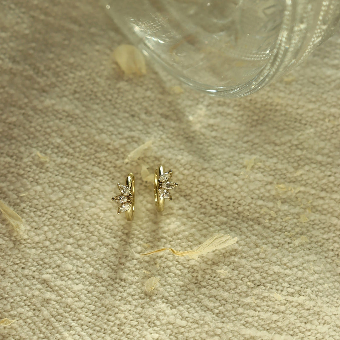 Laurel 14K Gold Vermeil Huggie Earrings