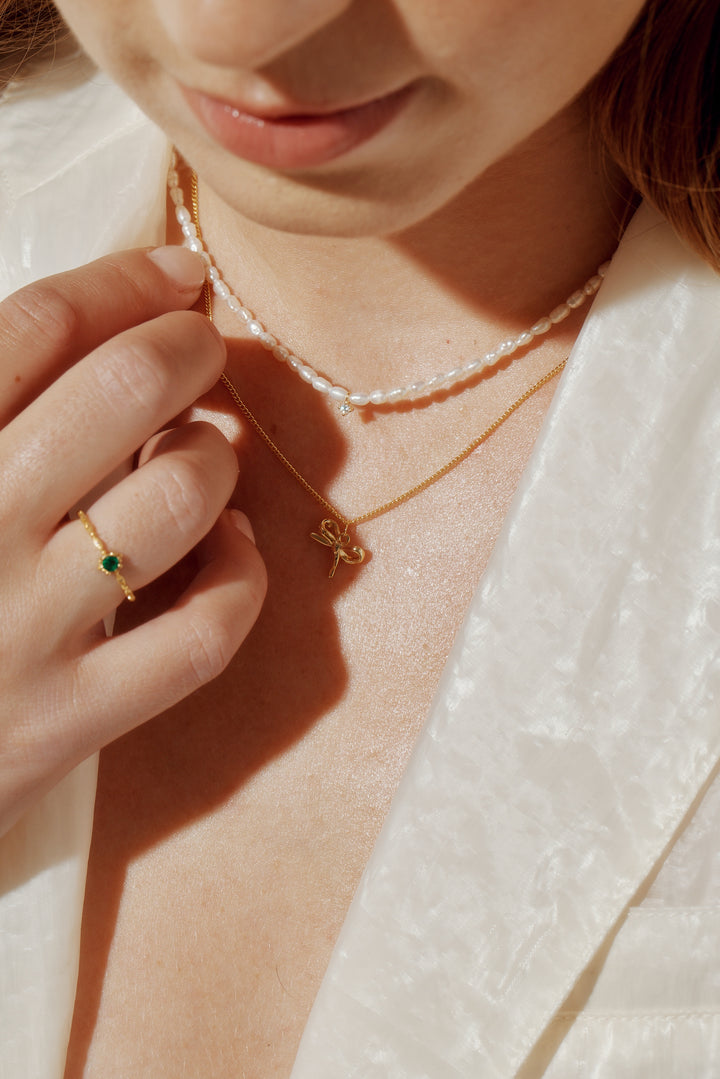 Leena 14k Gold Vermeil Bow Necklace