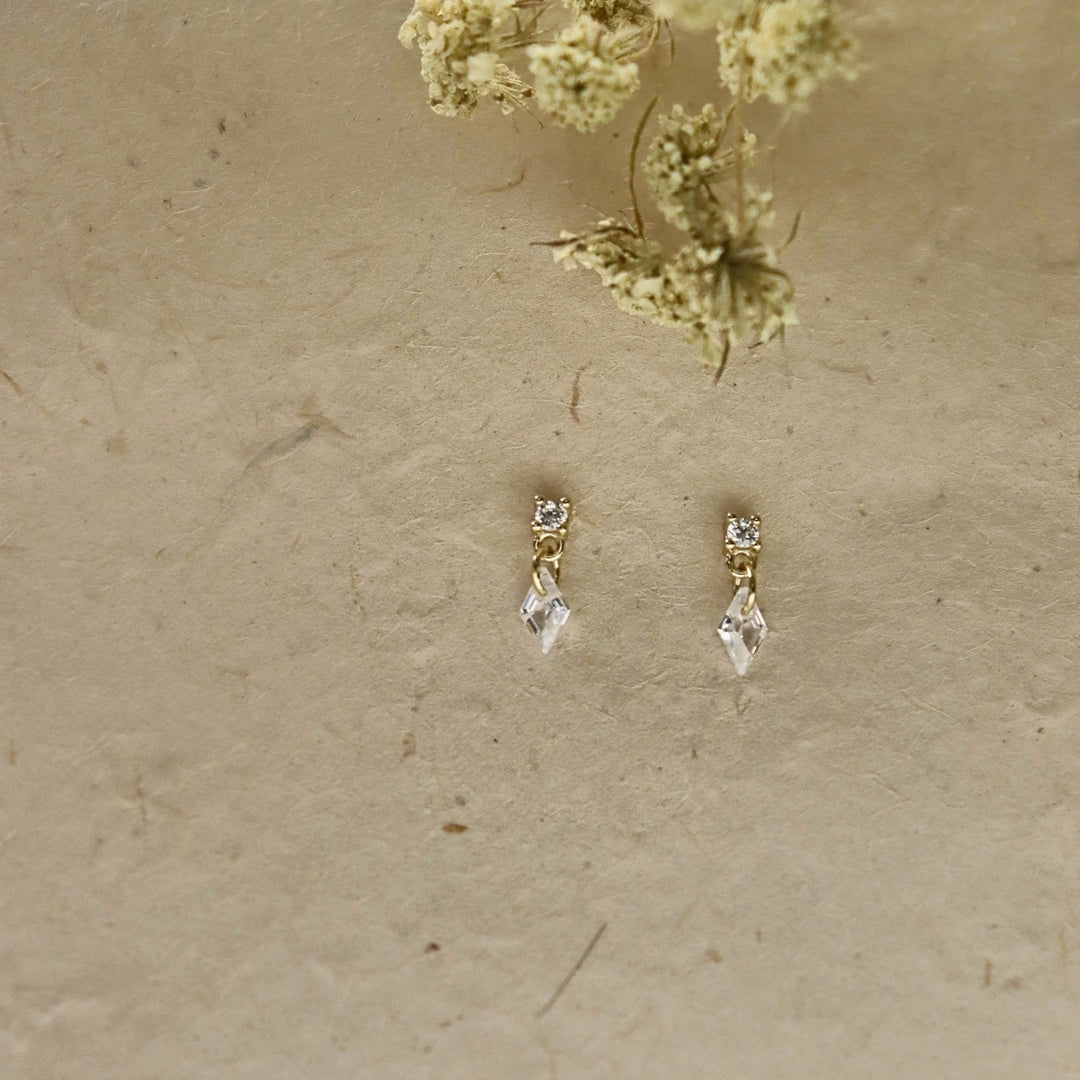 Lumi 14K Gold Vermeil CZ Drop Stud Earrings