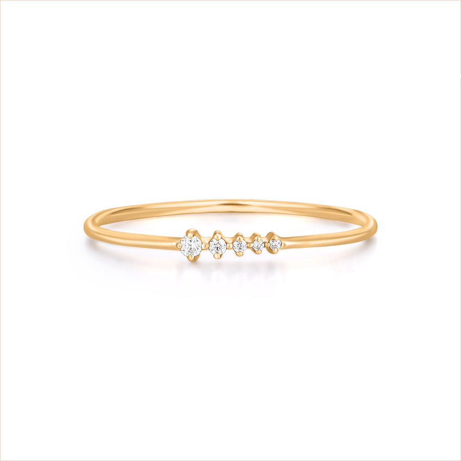 Lydia Gold CZ Ring- Quill Fine Jewelry