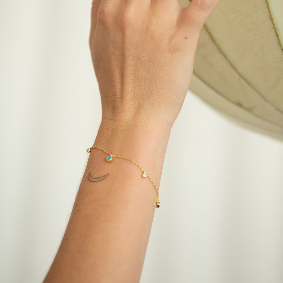 Maya Turquoise Ball Chain Bracelet- Quill Fine Jewelry