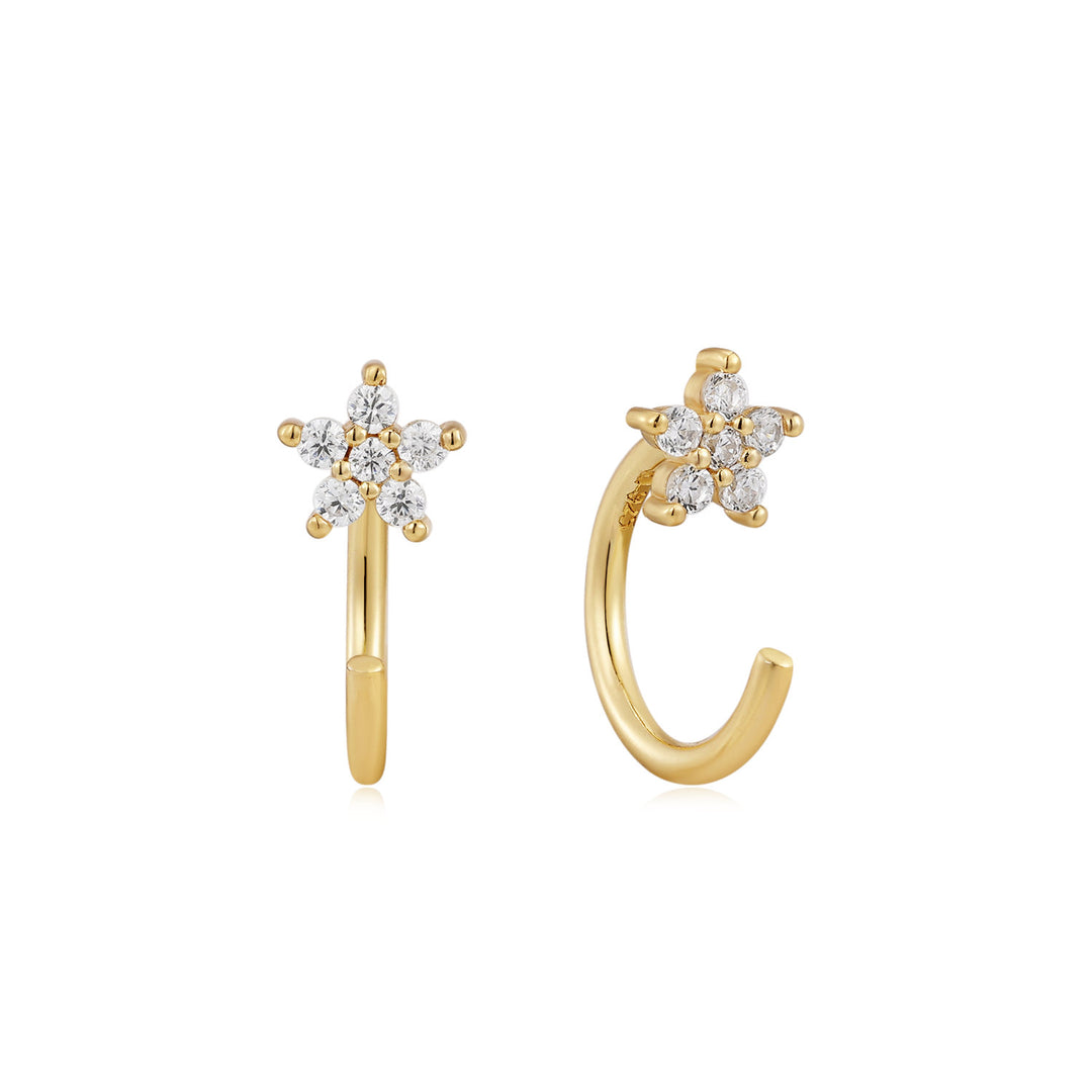 Miku Star Gold Huggie Earrings- Quill Fine Jewelry 