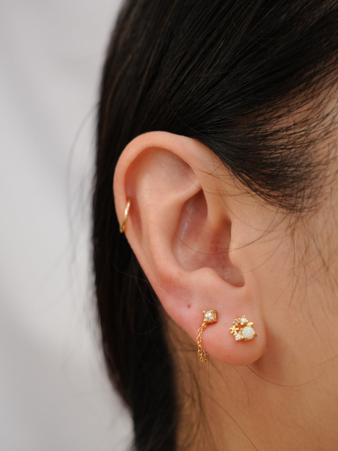 Mira Opal Floral 14k Gold Vermeil Stud Earrings