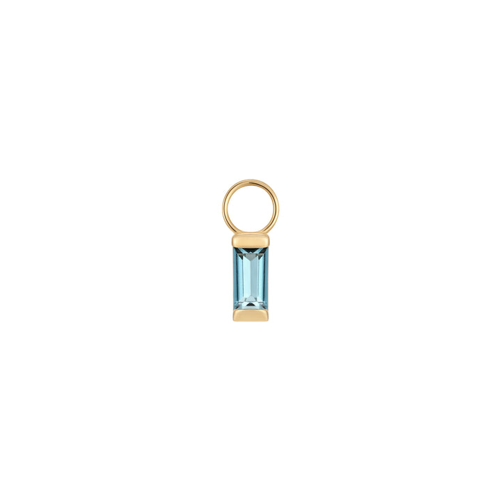 Misty Baguette Stone Gold Earring Charm-Quill Fine Jewelry