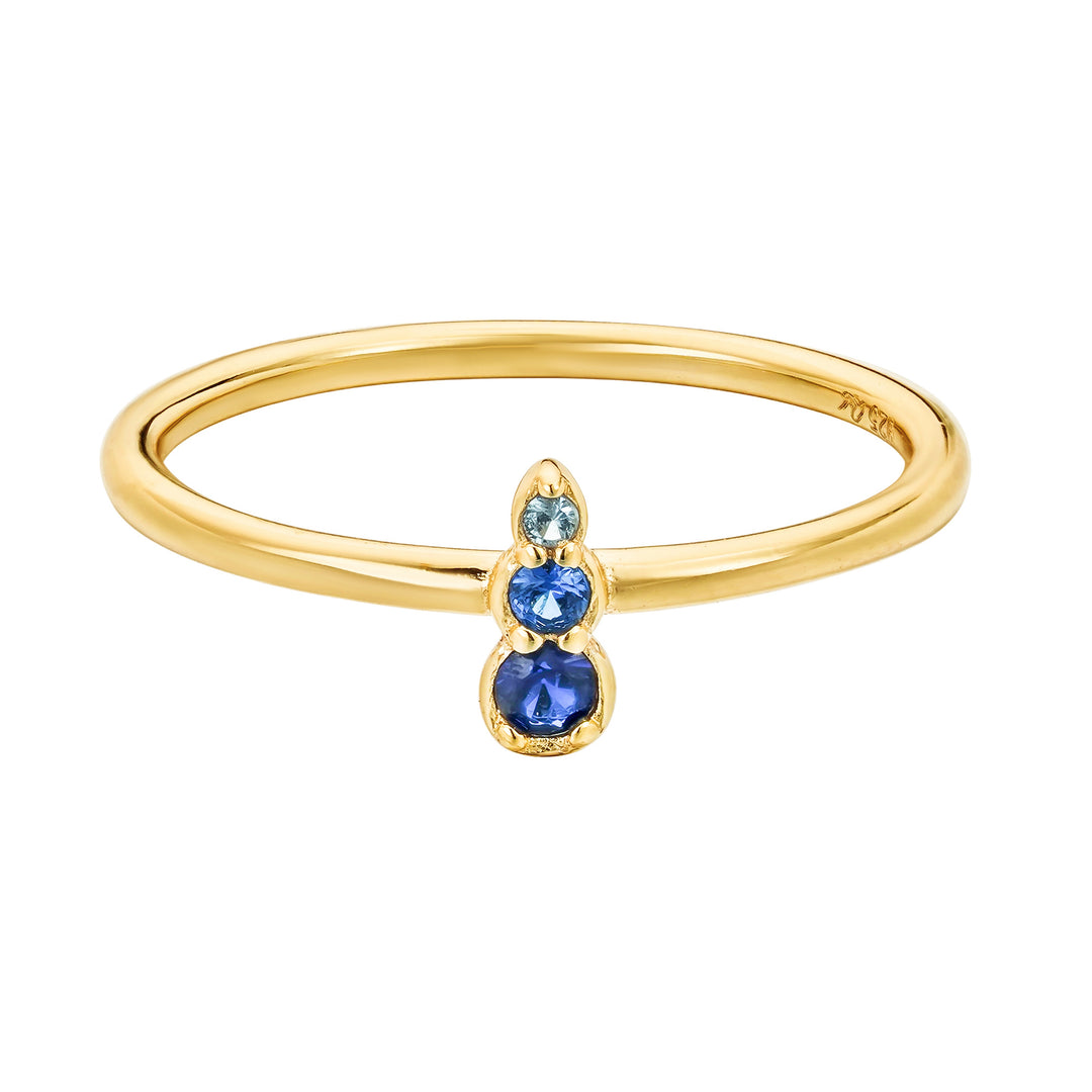 Niru CZ Gold Sapphire Ring- Quill Fine Jewelry