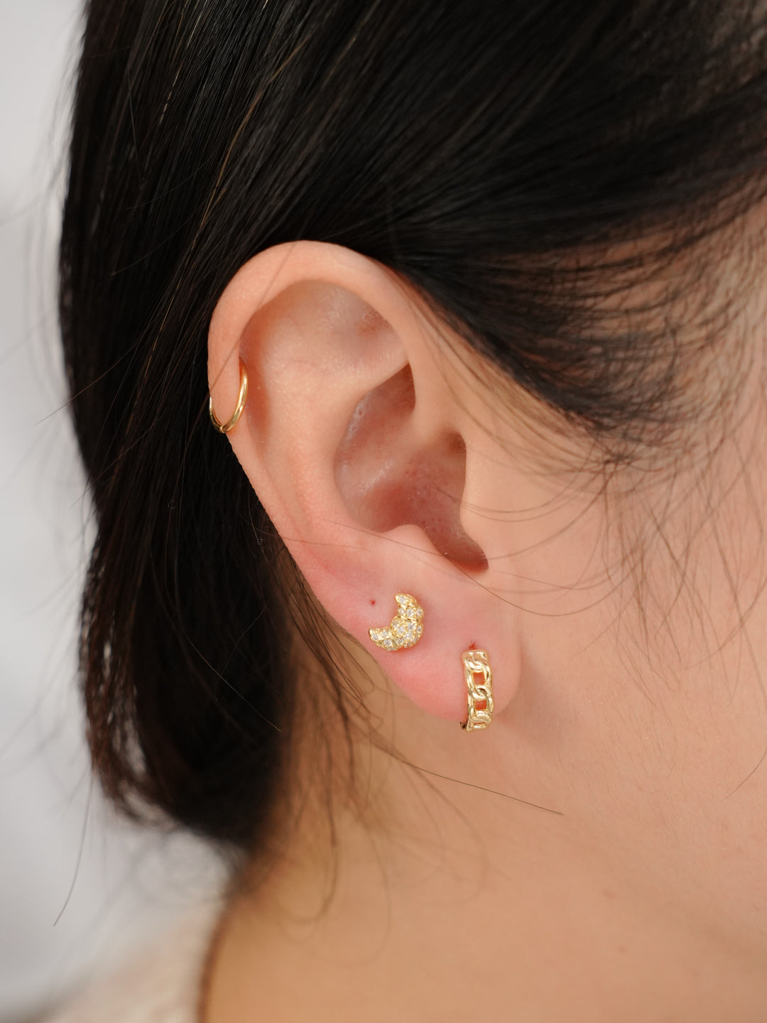 Isra 14k Gold Vermeil Chain Huggies