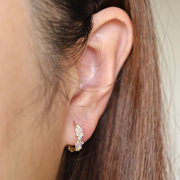 Posy 14K Gold Vermeil Floral Huggie Earrings