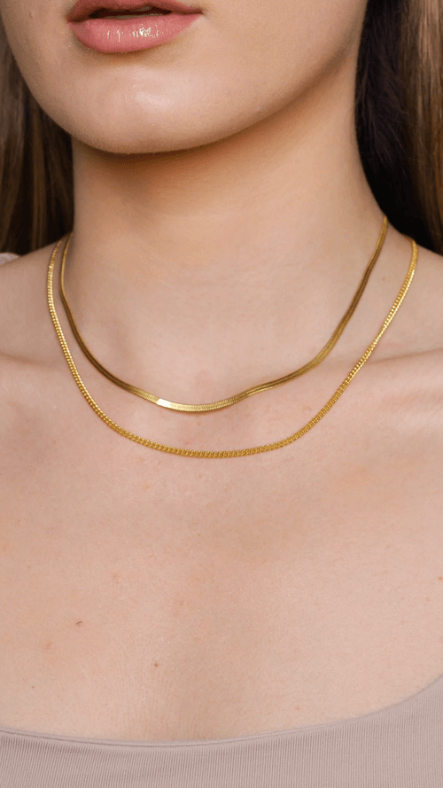 Angeline Herringbone Necklace- Quill Fine Jewelry
