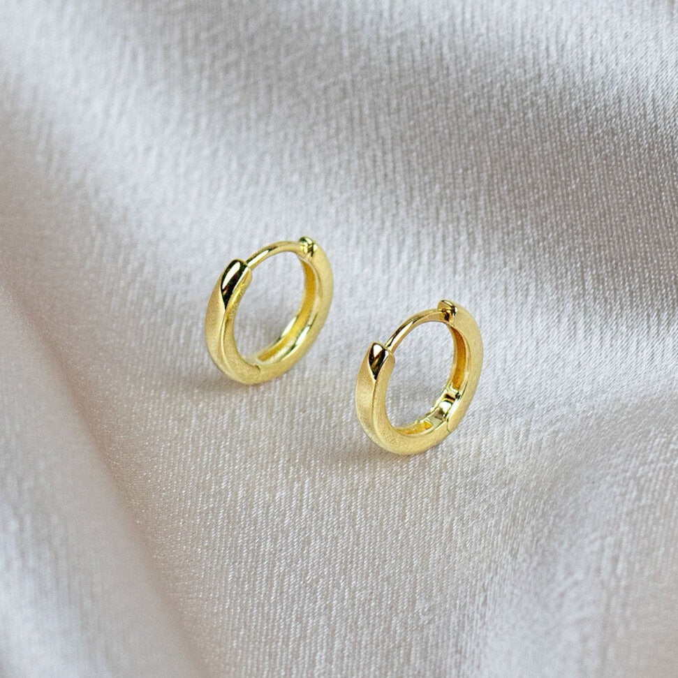 Simple Gold Huggie Earrings- Quill Fine Jewelry