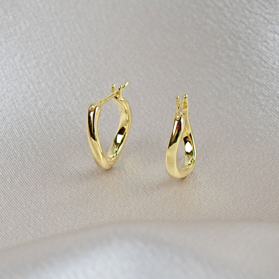 Irregular Gold Hoop Earrings- Quill Fine Jewelry