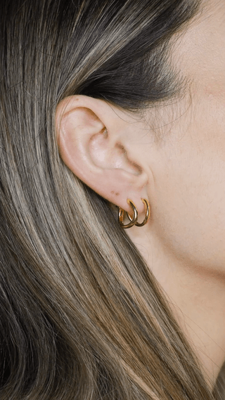 Irregular Gold Hoop Earrings- Quill Fine Jewelry