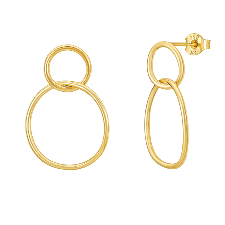 Sasha Gold Double Hoop Earring- Quill Fine Jewelry