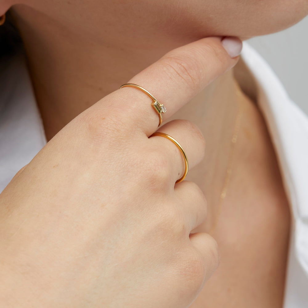 Vert Solid Gold Ring- Quill Fine Jewelry 