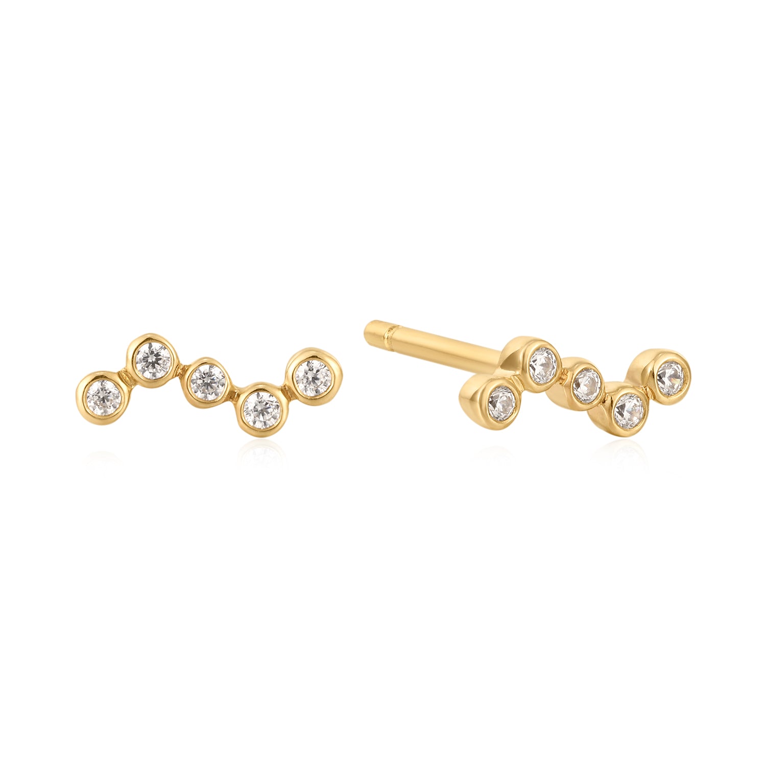 Yuki Solid Gold Stud Earrings- Quill Fine Jewelry 