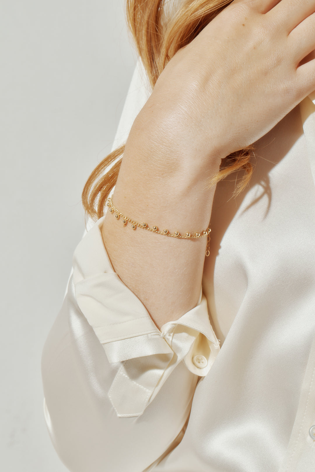 Zuri 14k Gold Filled Lace Dainty Beaed Bracelet