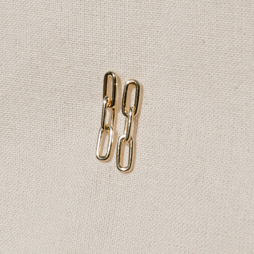 Isra 14k Gold Chain Post Earrings- Quill Fine Jewelry