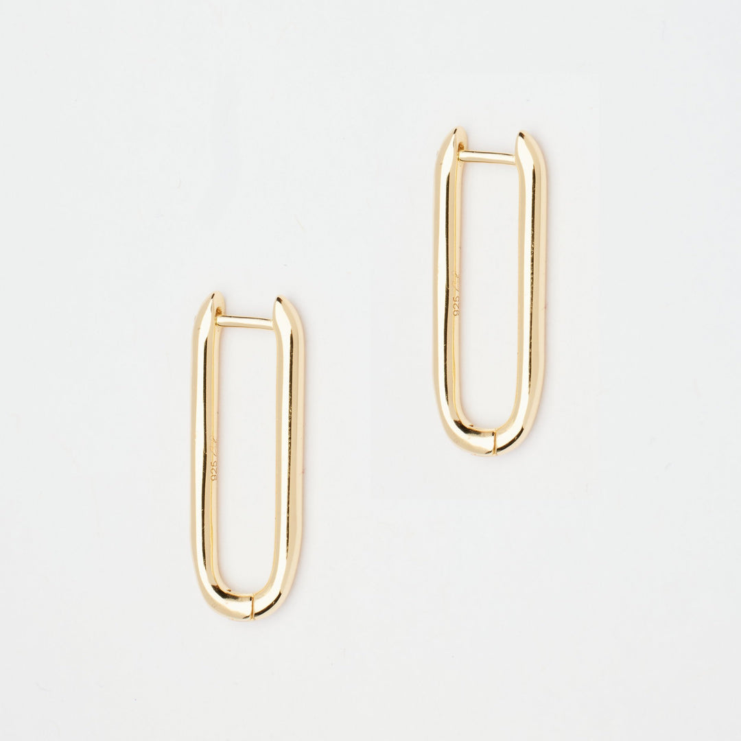 Lyla Gold Oval Hoop Earrings- Quill Fine Jewelry