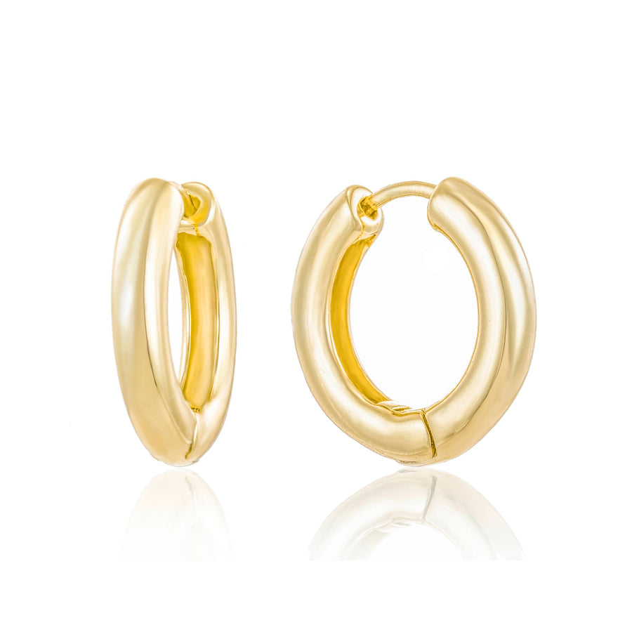 Abby Thick Gold Huggie Earrings- Quill Fine Jewelry 