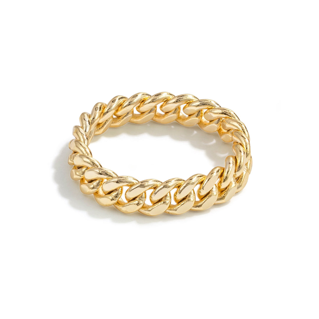 Brooklyn Gold Chain Link Ring- Quill Fine Jewelry