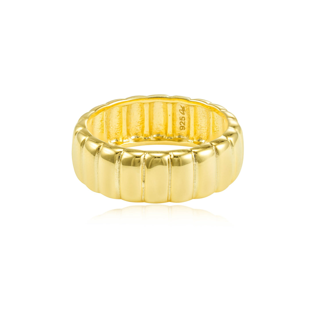 Kate Bold Band 14k Gold Vermeil Ring- Quill Fine Jewelry