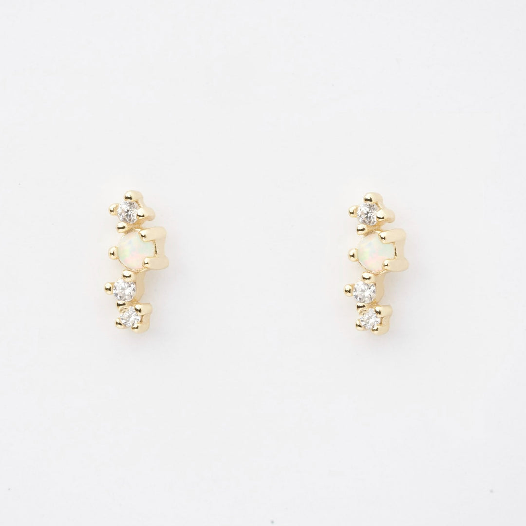 Asia Opal Stud Earrings- Quill Fine Jewelry