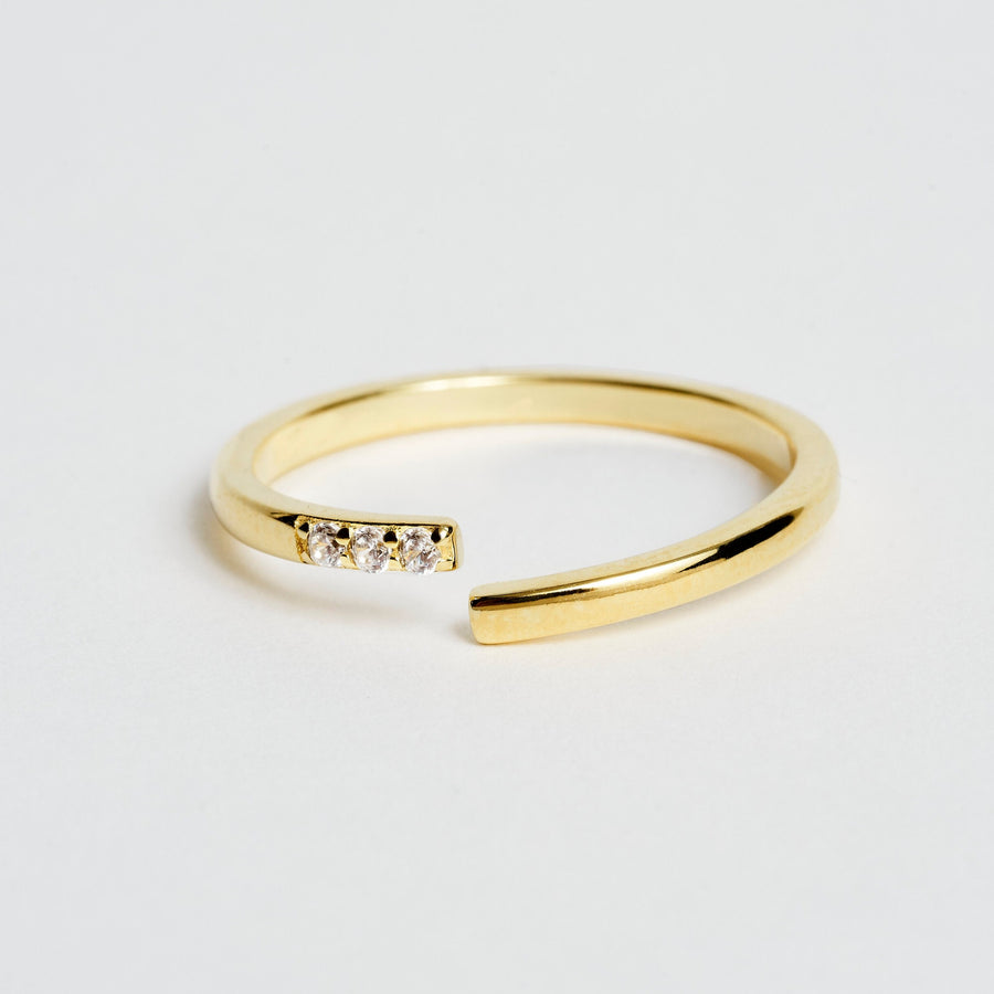 Mini CZ Wrap Ring- Quill Fine Jewelry